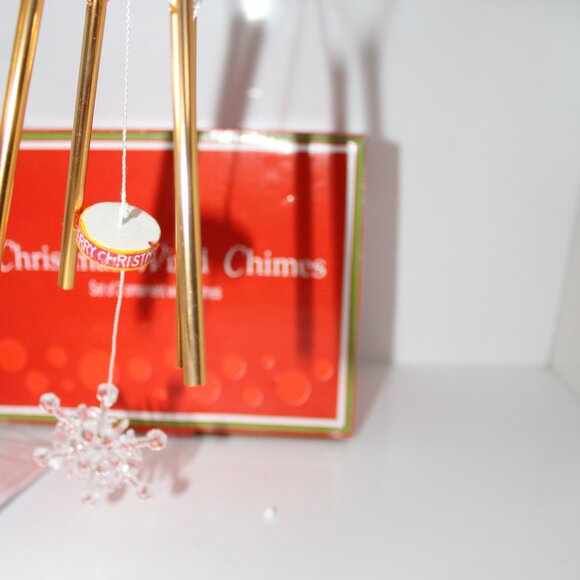 Set of 2 Santa & Snowman Wind Chime Ornaments New in Box - Picture 6 of 7